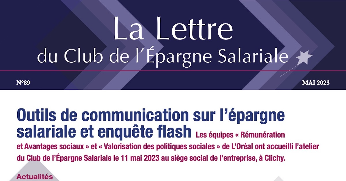 La e-letter n°89 , suite à notre atelier du 11 mai 2023.