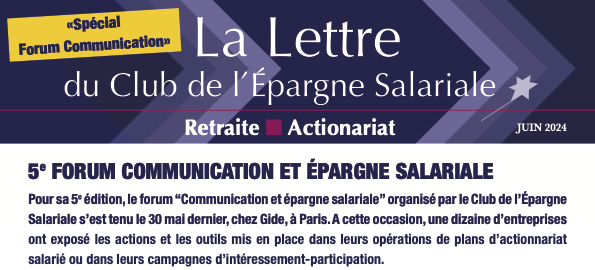 5e Forum Communication et Épargne salariale